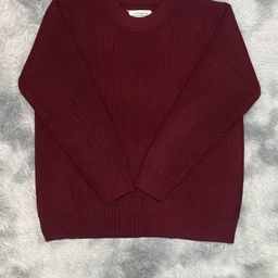 thumbnail for Majia four-corner 21AM knitwear crew neck pullover loose sweater men's and women's four-corner stitching sweater couple style is simple