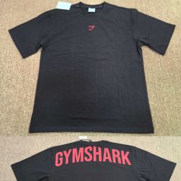 thumbnail for Camiseta Gymshark power fitness esportes de manga curta ajuste solto camiseta de fibra de algodão elástica para homens