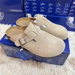 thumbnail for Full Genuine Leather Ready-Made Birkenstock Shoes Pure Original Couple New Baotou Sandals Lazy One-Leg Outer Wear Birkenstock Shoes for Women
