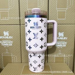 thumbnail for Cross-Border Exclusive Christmas Car-Mounted Large-Capacity 1.2L Straw Handle Cup with 304 Stainless Steel Liner, American-Style Insulated Cup