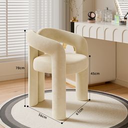 thumbnail for Internet Trendy Makeup Chair Bedroom Stool Makeup Stool Light Luxury High-end Dressing Stool Household Backrest Chair Cloakroom Chair