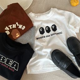 thumbnail for 纯棉儿童短袖T恤衫夏2026新款潮牌洋气时尚百搭休闲男女童上衣服