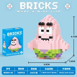 thumbnail for 兼容乐高微颗粒卡通公仔积木盲盒益智力拼装玩具跨境摆摊批发礼品