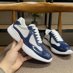 thumbnail for P Brand European Men's Shoes, Patent Leather Mesh Breathable Shoes, Fashionable Colorful Personalized Casual Versatile Men's Sneakers