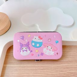 thumbnail for New Scottish Macaron Nail Clipper Set Girl's Heart Kuromi Stainless Steel Nail Clippers 7-Piece Set