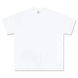 thumbnail for Cross-Border Heavyweight Pure Cotton 260g Retro Distressed Short-Sleeved T-Shirt Loose Washed Clean Version Trbottomy Round Neck Plain Bottoming t