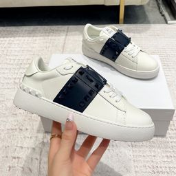 thumbnail for 2024 New V Home Thick-soled Rivet Small White Shoes Uni** Versatile Lace-up Casual Sneakers Color-Blocked Shoes