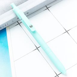 thumbnail for New Morandi Color Press Gel Pen Printable Logo Student Stationery Plastic Spray Pen Advertising Gift Pen