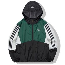 thumbnail for 2025 Spring New Three Bar Hooded Tracksuit Unisex Loose Casual Clover Jacket Men's Coat