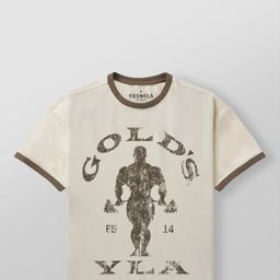 thumbnail for New American Youngla Co-Branded Goldsgym Sports Short-Sleeved Retro Fitness Casual Cotton Ammonia Top T-Shirt for Men