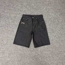 thumbnail for Derschutze "Koi FISH V2" JORTS RAW BLACK American casual jeans shorts