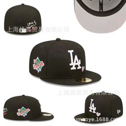 thumbnail for New Foreign Trade Size Hats Mlb Closed-Back Hats for Men and Women, Hip-Hop Embroidered Baseball Caps, Outdoor Sun Protection Hats