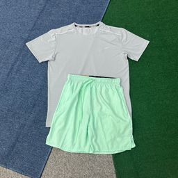 thumbnail for Wholesale athletics quick-drying set short-sleeved shorts fabric skin-friendly quick-drying sweat-wicking strong fit to help various sports