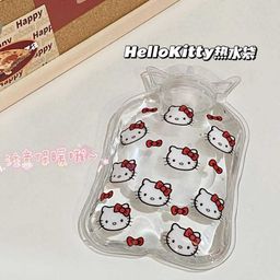 thumbnail for Cute helloKitty hand warmer student girlfriends cartoon water filling hot water bag portable transparent warm water bag