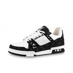 thumbnail for Putian Foreign Trade Pure Original Version Lv-Style Denim Chunky Sneakers with Luxurious Prints, Couple's Style, Comfortable and Versatile Casual Sneakers