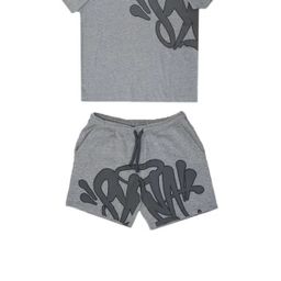 thumbnail for Synaword moda de rua hip-hop terno masculino 2023 exportação popular trendyy camiseta impressa shorts syna