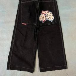 thumbnail for Cross-border foreign trade Southeast Asia loose jeans men's vintage print hip hop goth street Harajuku men's slacks