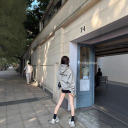 thumbnail for [Tested Version] Essentials Flocked Letter Sweatshirt Fog Miki Trendy Loose Casual Hoodie for Men and Women