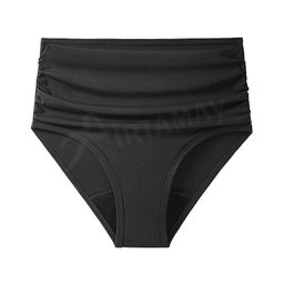 thumbnail for Cross-border women's bikini high waist physiological swimming underwear four layers leak-proof sanitary napkin menstrual aunt pants women