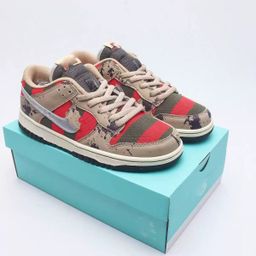 thumbnail for European Original Halloween Dunk Low-Top Air-Cushioned Running Shoes Skateboard Sneakers Nightmare Patch Graffiti Cross-Border Shoes