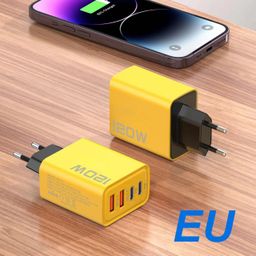 thumbnail for 120W Dual Pd+ Dual USB Charger Suitable for Apple 15 Huawei Mobile Phone Dual Typec Smart Fast Charging Charging Head