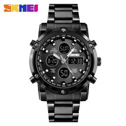 thumbnail for Skmei men&#039s multi-function alarm clock timing double-core watch men&#039s watch large dial waterproof electronic watch