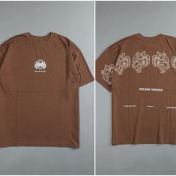 thumbnail for DARCSPORT Wolf Head Cross-border Europeu e Americano Fitness camiseta solta Yoga Impresso de manga curta de algodão puro casal longo top