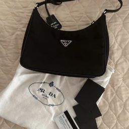 thumbnail for 2024 new P 2005 hobo armpit bag antique waterproof nylon cloth baguette bag hand shoulder bag women's bag