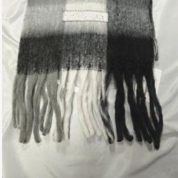 thumbnail for Scarf Women&#039s Winter ac Double-sided Rainbow Plaid Shawl Long Hippo Hair Color-block Scarf Men&#039s Same Tassel