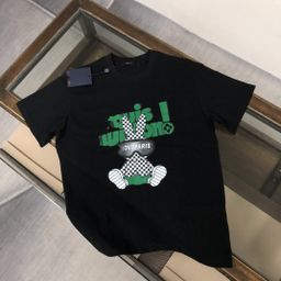 thumbnail for Versão correta Camiseta da casa do burro 2025 Verão Nova coleção de desenhos animados impressão casual solto homens e mulheres de mangas curtas