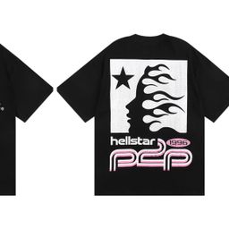 thumbnail for Cross-border US Tide Hellstar Hell Star Summer New European and American Tide Brand Men's and Women's Loose Pullover Short-sleeved T-shirt