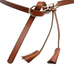 thumbnail for 真皮腰带女装饰细配连衣裙 韩版休闲百搭真皮打结皮带女窄款牛皮