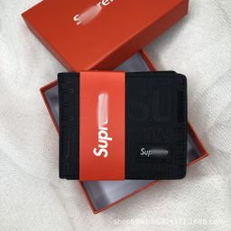thumbnail for One piece hair sup fashion brand short wallet simple 2 fold short clip 19ss wallet