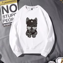 thumbnail for Men's Trendy Sweater 2022 Autumn and Winter New Cotton terry Cotton Loose plus size Round Neck Men's Long Sleeve Sports T-Shirt