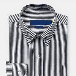 thumbnail for 2214 # Striped Long-Sleeved Shirt Pony Logo Export Men's Embroidered Lapel T-Shirt Cross-Border Men's Polo Shirt