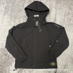 thumbnail for Factory Direct Sale Stone Hooded Spring and Autumn Sun Protection Jacket Men&#039;s New Long-Sleeve Windbreaker Trendy Brand