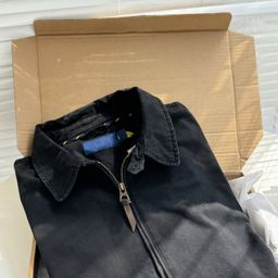 thumbnail for Classic veteran style 25 spring and autumn American style retro pony logo embroidery lapel zipper jacket loose casual men's and women's