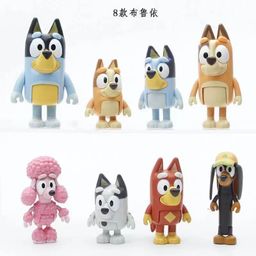thumbnail for Bluey Family Model Hand Figure Puppy Bingo Joint Movable Ornament Children's Play House Doll Toy