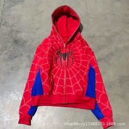 thumbnail for European and American cross-border Marvel Gothic Dark Spider Full Zipper Hooded Cardigan Loose Men's and Women's 3D Trendy Sweatshirt Jacket