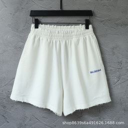 thumbnail for 25SS B High Quality New Classic Blue Letter Embroidered Unisex Loose Casual Shorts