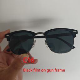 thumbnail for Wholesale foreign trade metal colorful film glass retro small frame sunglasses European and American fashion trend sunscreen glasses