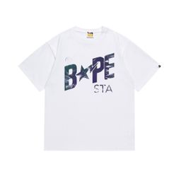 thumbnail for Cross-border wholesale of the new trendy brand classic lightning print cotton short-sleeved T-shirt for men and women in the summer of 2024