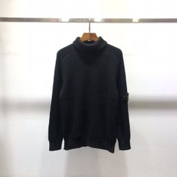 thumbnail for Stone New Style Stone island24 Autumn and Winter Basic Armband Men&#039s and Women&#039s Wool Sweater Turtleneck Pullover Knitted Wool