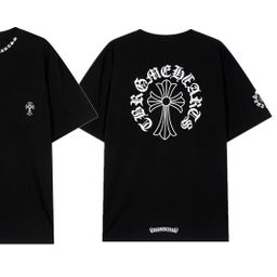 thumbnail for Original American street niche cross short sleeve T-shirt for men and women Special Sanskrit letter horseshoe print short sleeve