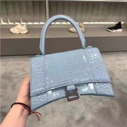 thumbnail for Cross-border bags, new genuine leather bags, high-quality cowhide handbags, women's high-end versions, crocodile hourglass bags, cross-body bags