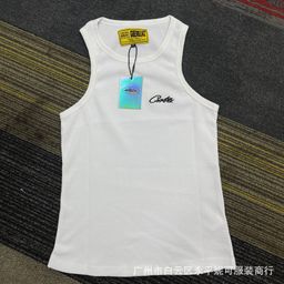 thumbnail for Crtz man&#039s Tank letras bordadas colete fino europeu e americano rap fitness esportes sem mangas top para homem