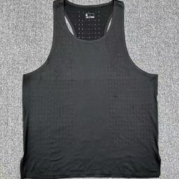 thumbnail for Novo colete esportivo de atletismo com treinamento de corrida sem mangas perfurado a laser para maratona masculina e feminina de secagem rápida e respirável