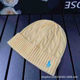 thumbnail for New Autumn and Winter Pony Embroidered Twisted Knitted Hat Warm Fashion All-match Couple Casual Pullover Hat Wool Hat