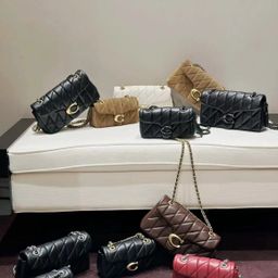 thumbnail for Kou family 2024 autumn and winter new quiltied tabby Dionyor bag quilted chain small square bag shoulder messenger bag