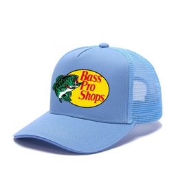thumbnail for Amazon Bassproshops Printed Pure Cotton Five Pieces Mesh Cap Summer Outdoor Fishing Sunshade Baseball Cap Truck